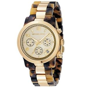 Michael Kors gold & tortoise watch